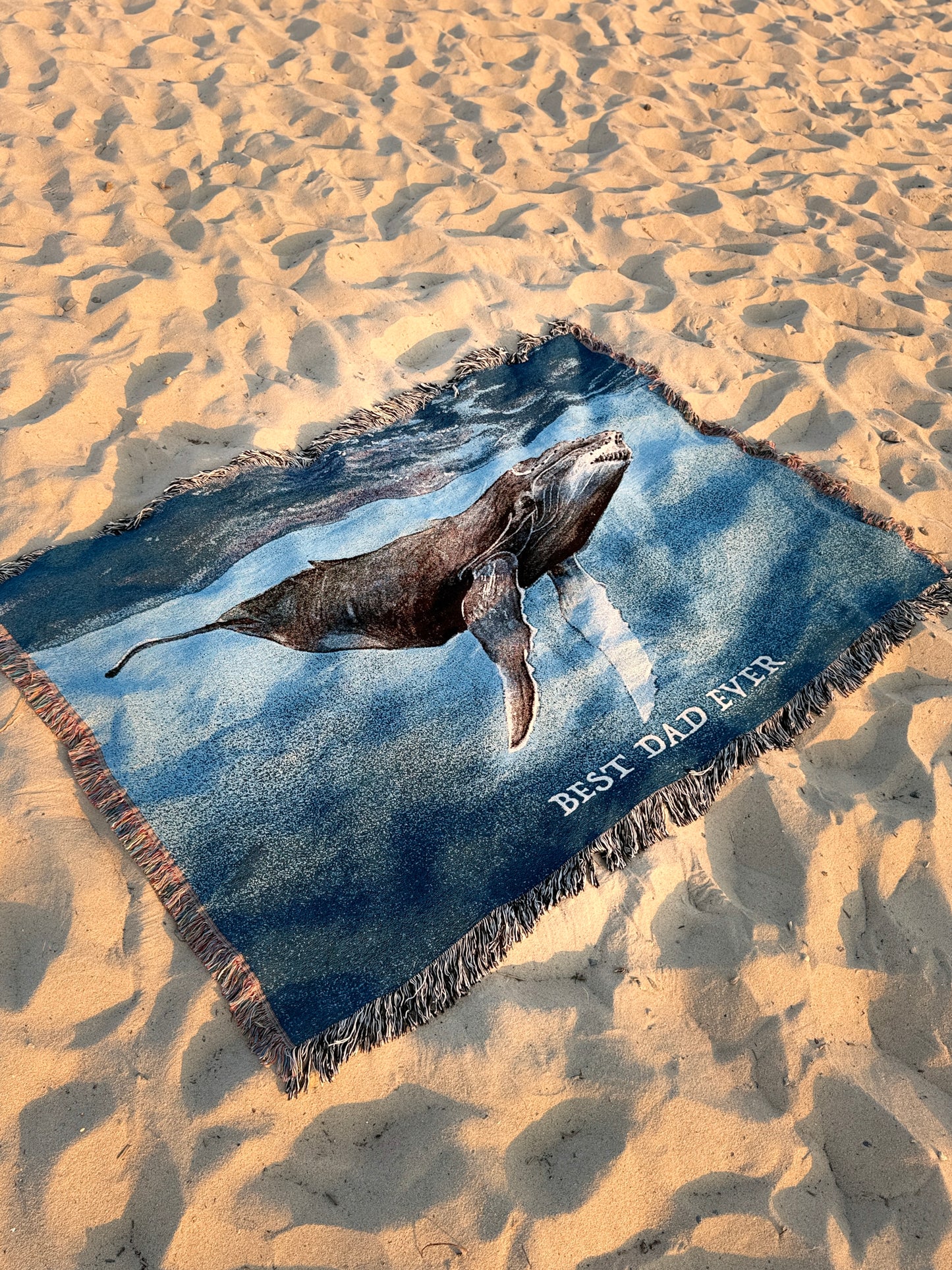 Custom Jacquard Woven Cotton Throw Blanket with Your Story