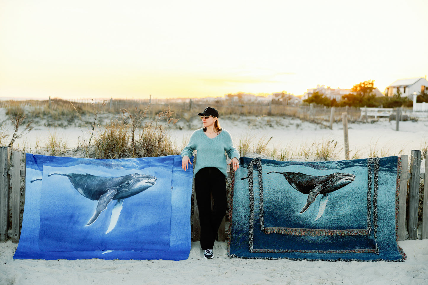 Nauset Lighthouse Sherpa Fleece Throw Blanket