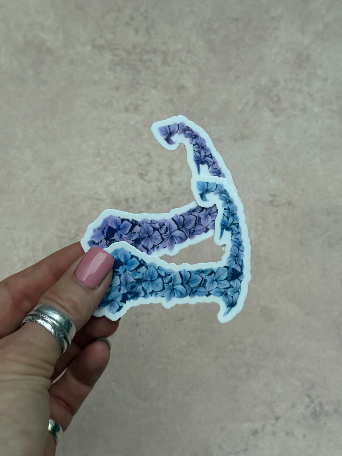 Blue Hydrangeas Cape Cod Die cut Sticker
