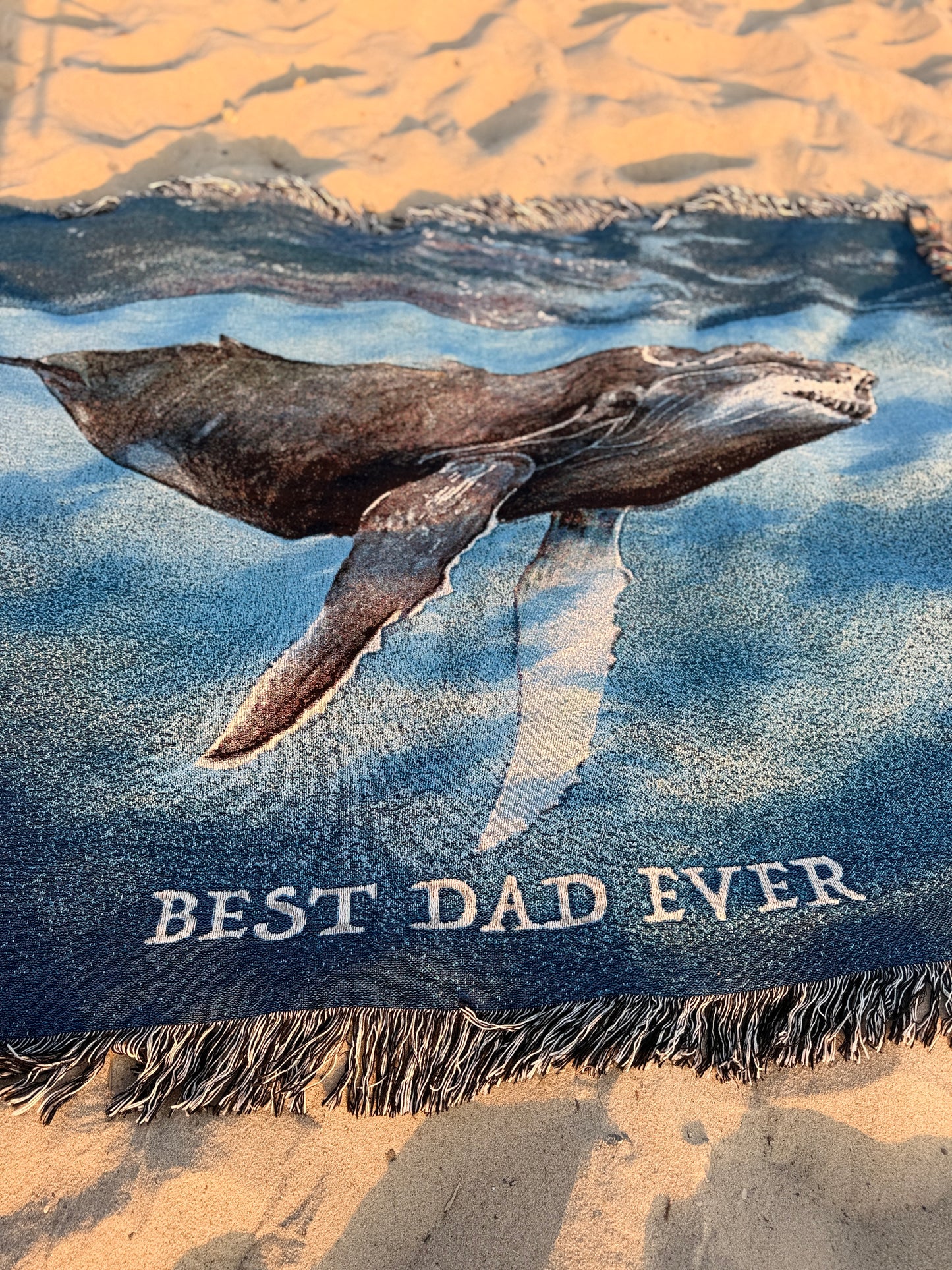 Custom Jacquard Woven Cotton Throw Blanket with Your Story